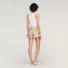 Floral embroidered striped shorts Floral embroidered striped shorts