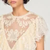 Floral guipure crop top Floral guipure crop top