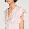 Floral jacquard crop top Floral jacquard crop top