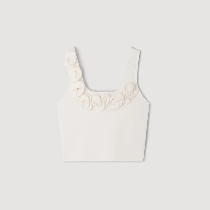 Floral knit crop top Floral knit crop top