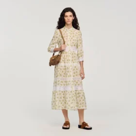 Floral lace midi dress