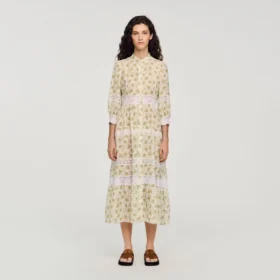 Floral lace midi dress