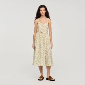 Floral midi dress with straps