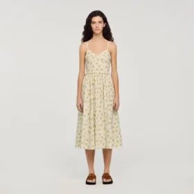 Floral midi dress with straps