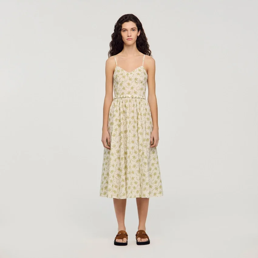 Floral midi dress with straps Floral midi dress with straps