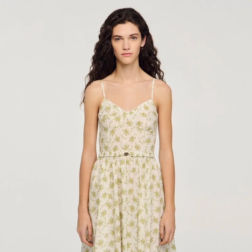 Floral midi dress with straps Floral midi dress with straps