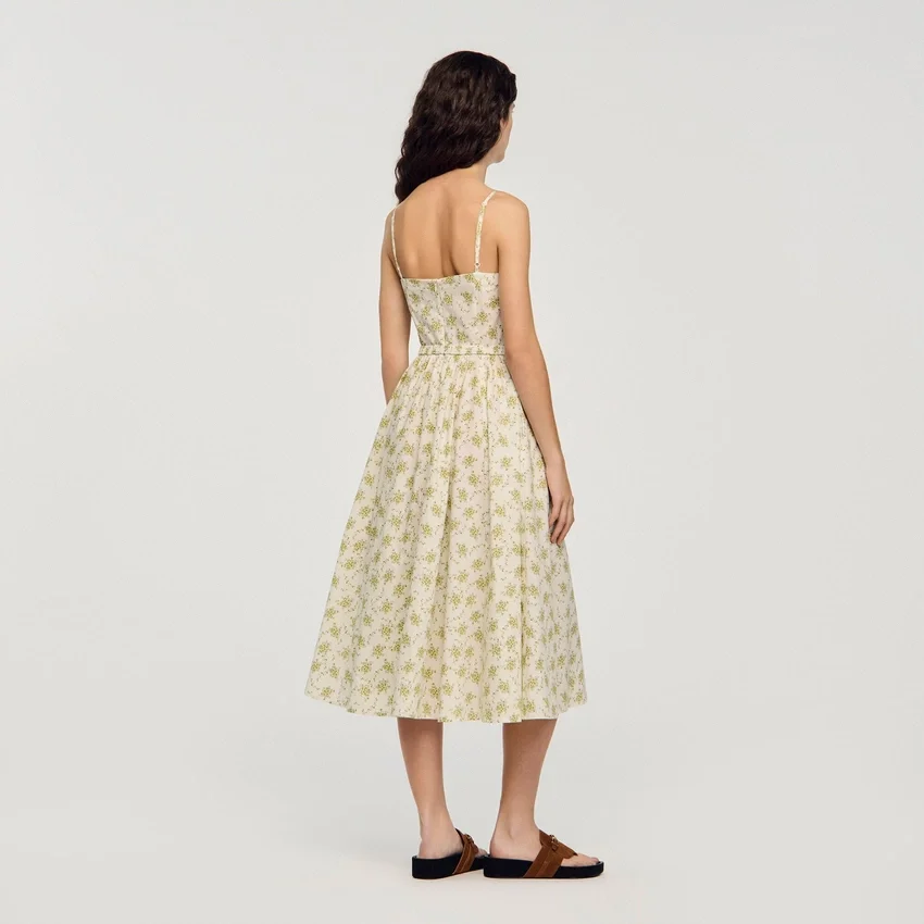 Floral midi dress with straps Floral midi dress with straps