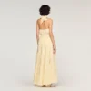 Floral neck linen maxi dress Floral neck linen maxi dress