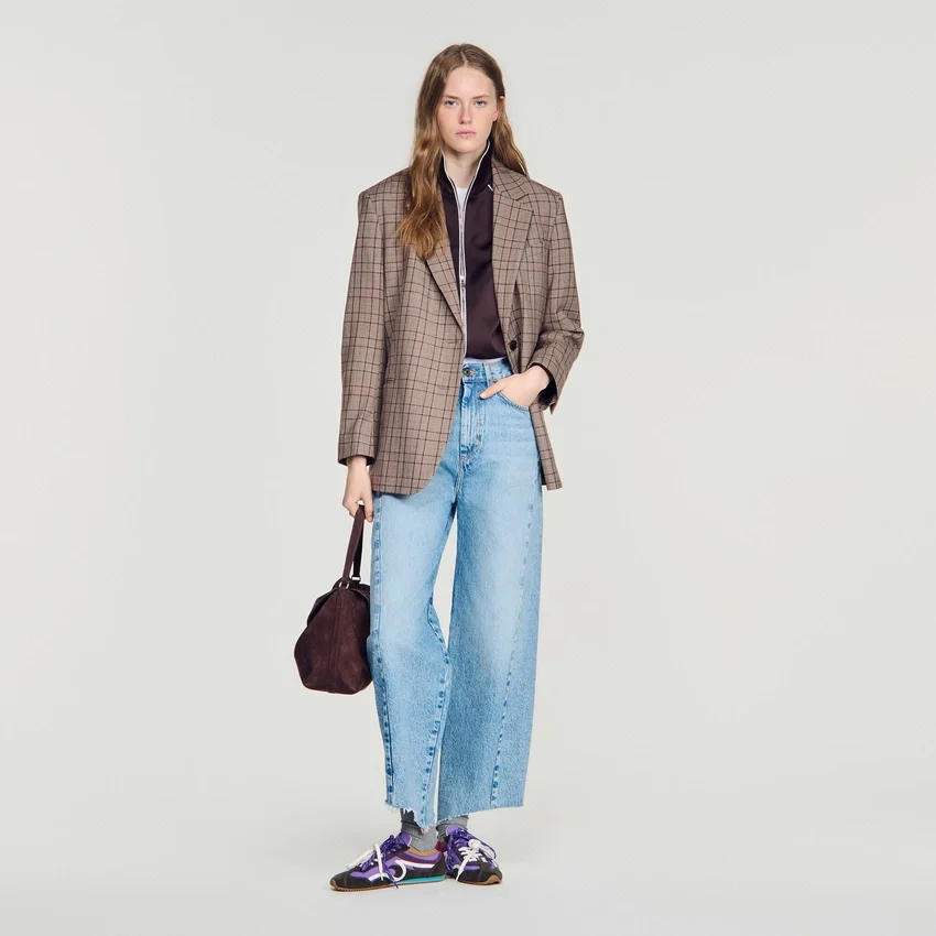 Floral print barrel jeans Floral print barrel jeans