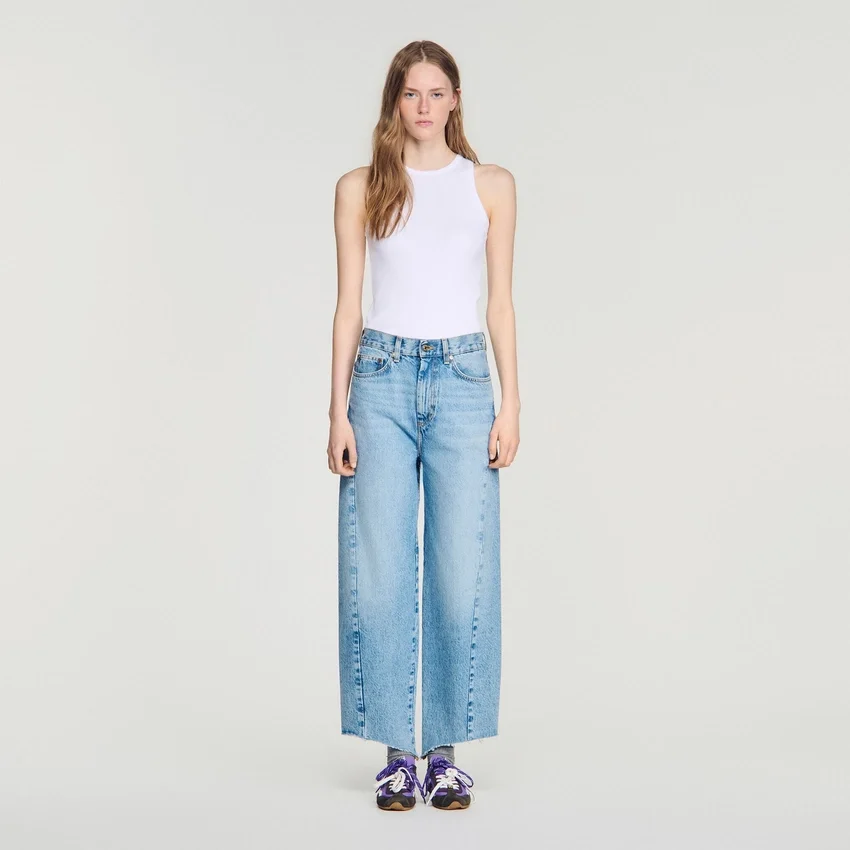 Floral print barrel jeans Floral print barrel jeans