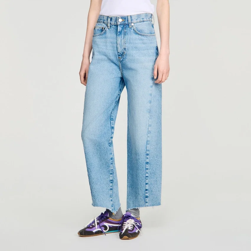 Floral print barrel jeans Floral print barrel jeans