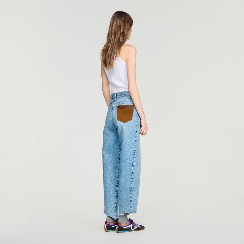 Floral print barrel jeans Floral print barrel jeans