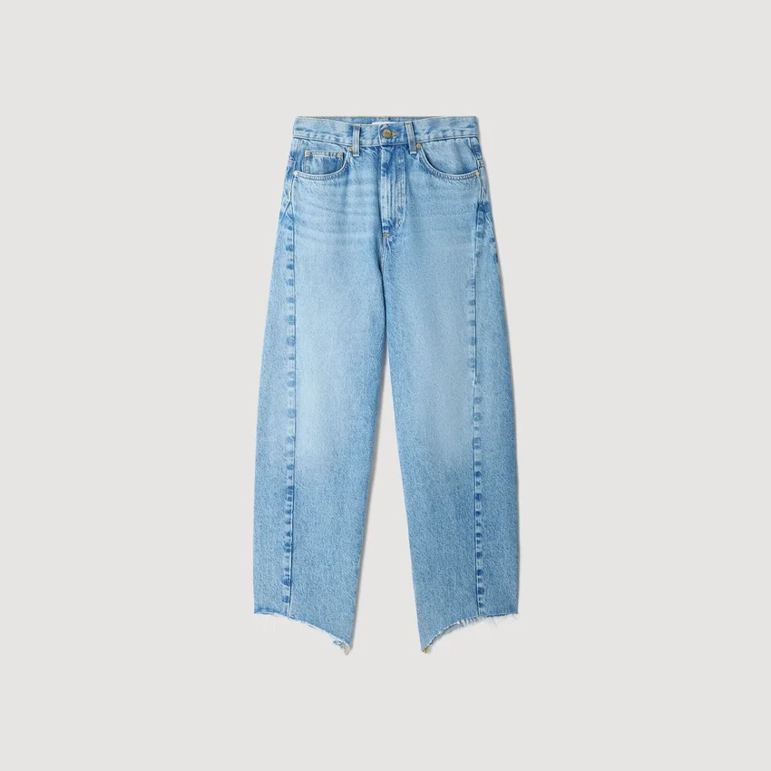 Floral print barrel jeans Floral print barrel jeans