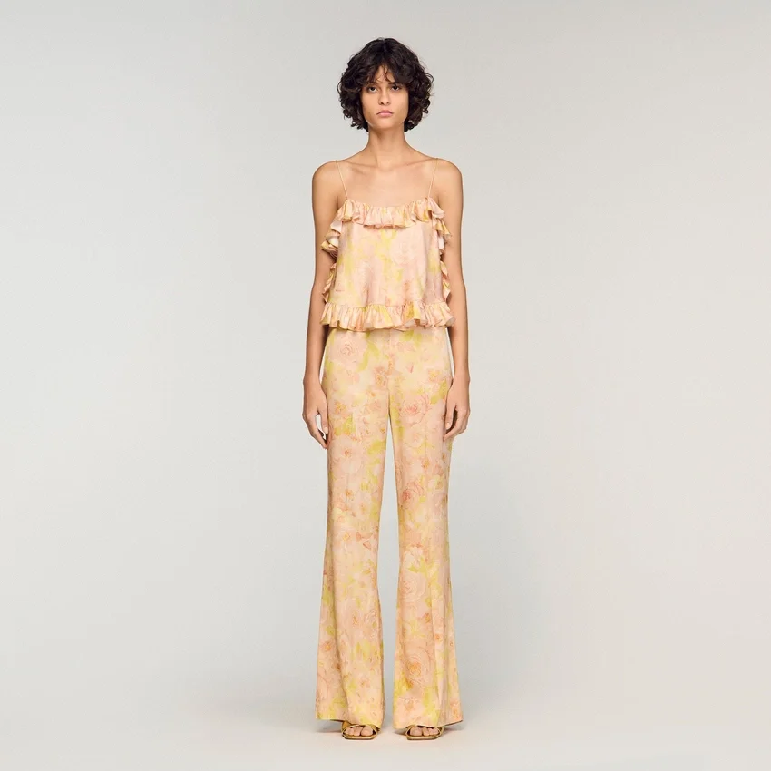 Floral-print flowy trousers Floral-print flowy trousers