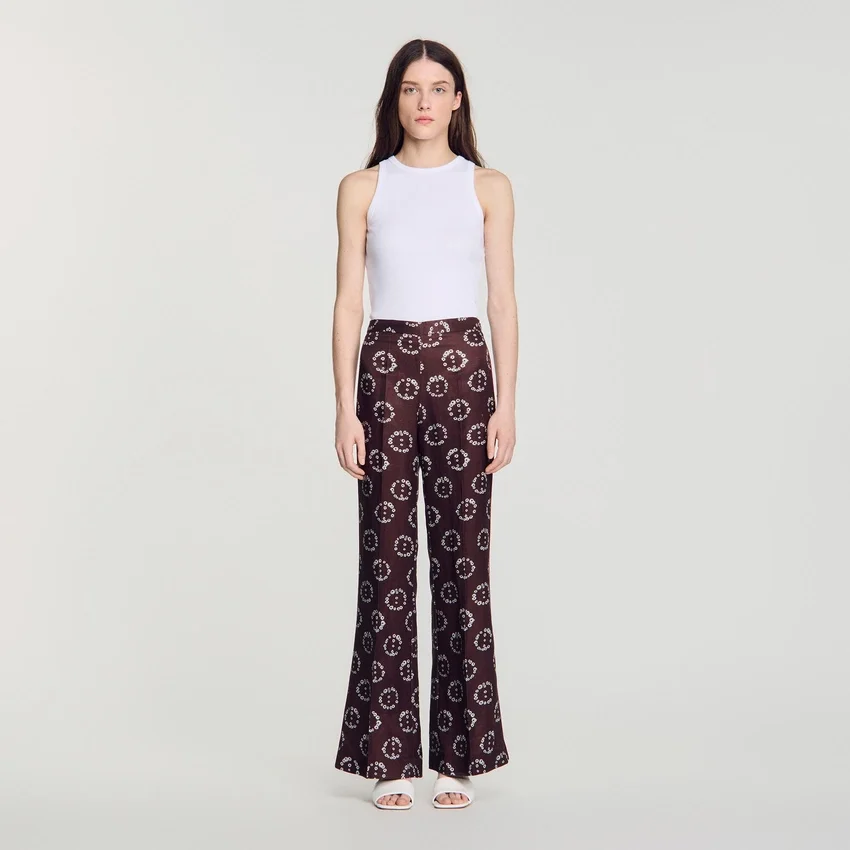 Floral-print flowy trousers Floral-print flowy trousers