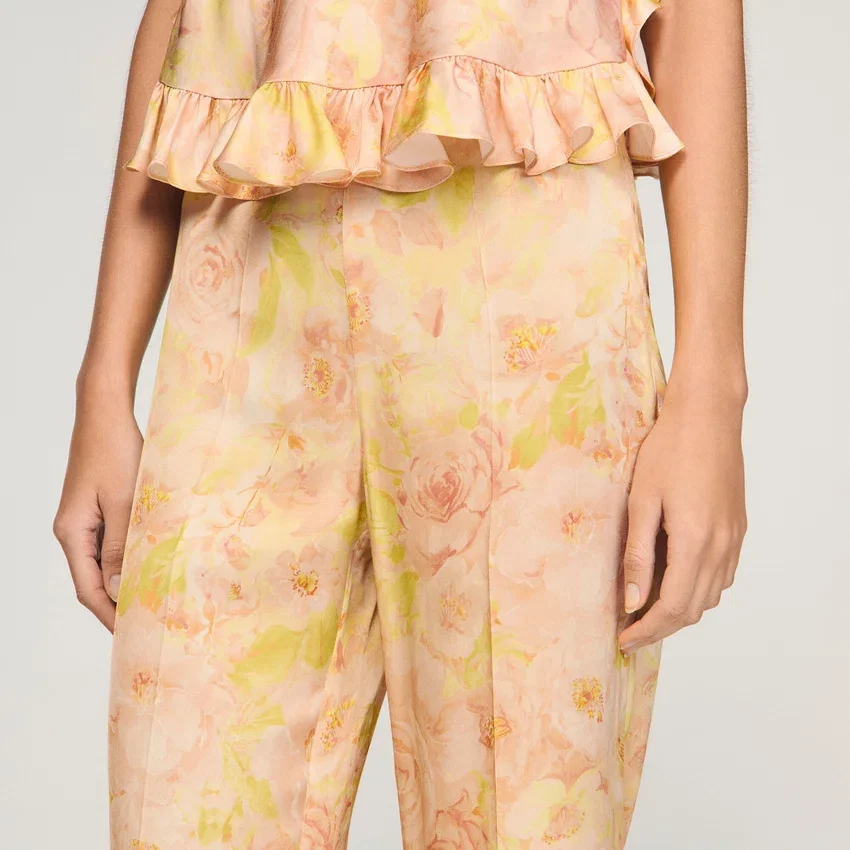 Floral-print flowy trousers Floral-print flowy trousers