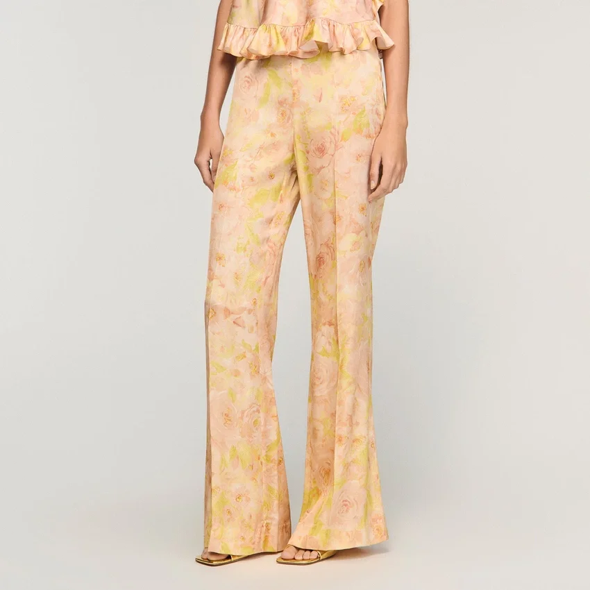 Floral-print flowy trousers Floral-print flowy trousers