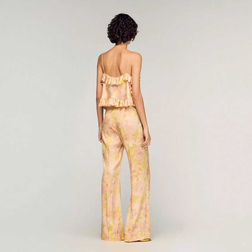 Floral-print flowy trousers Floral-print flowy trousers