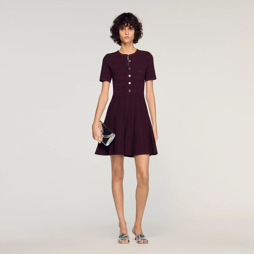 Floral print knit mini dress Floral print knit mini dress