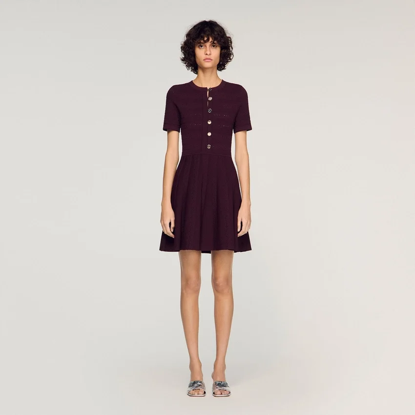 Floral print knit mini dress Floral print knit mini dress