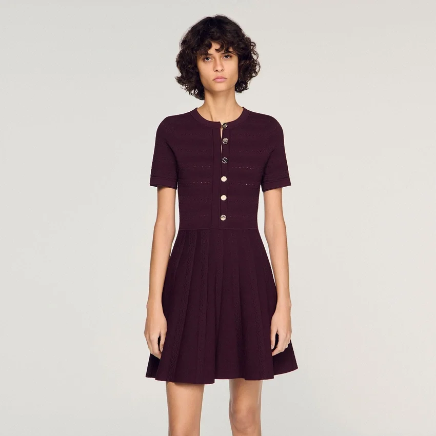 Floral print knit mini dress Floral print knit mini dress