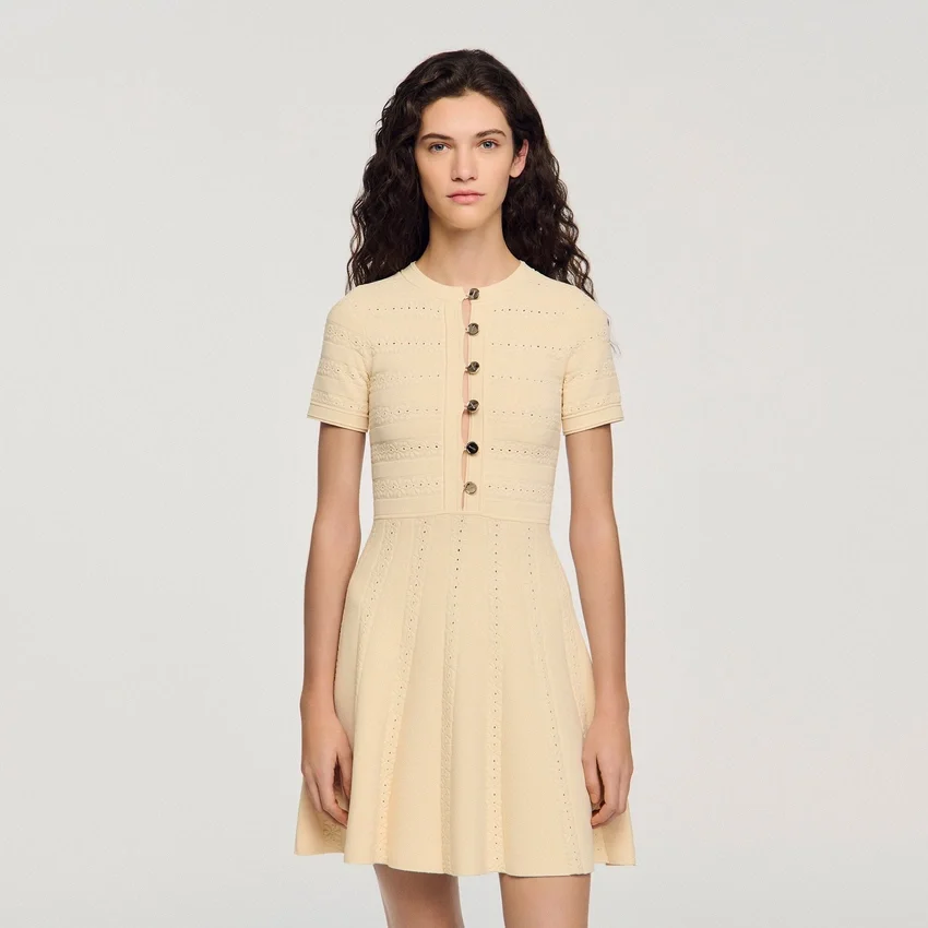 Floral print knit mini dress Floral print knit mini dress