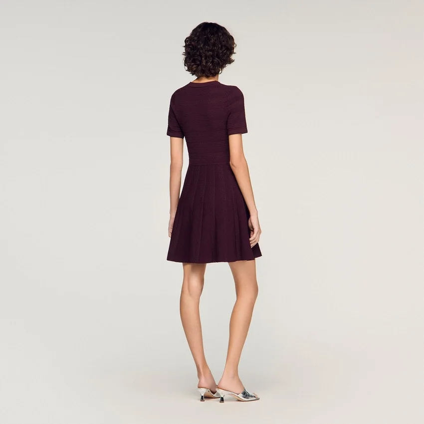 Floral print knit mini dress Floral print knit mini dress