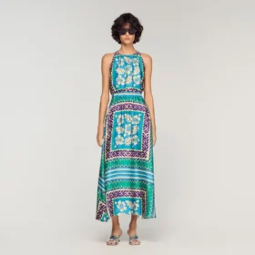 Floral print maxi dress