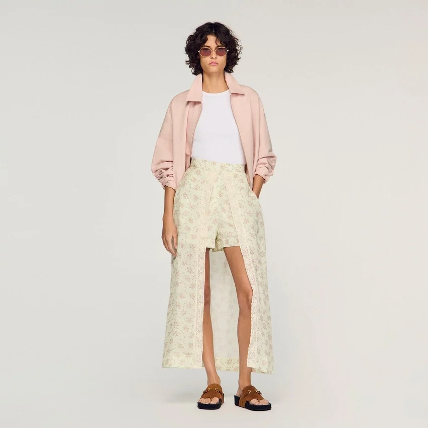 Floral print maxi skort Floral print maxi skort