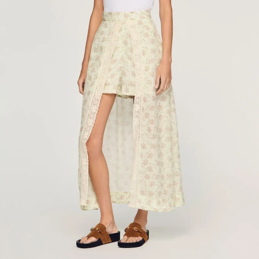 Floral print maxi skort Floral print maxi skort