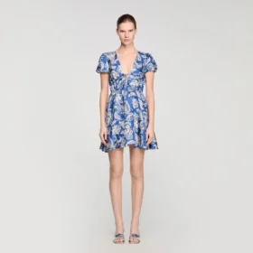 Floral print mini dress