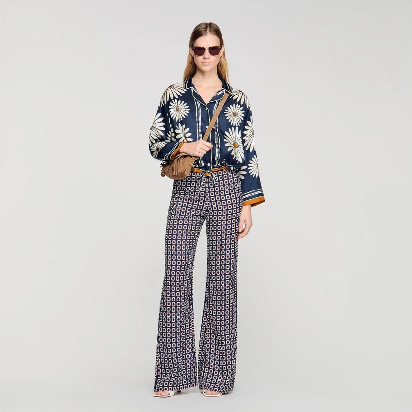Floral print silk shirt Floral print silk shirt