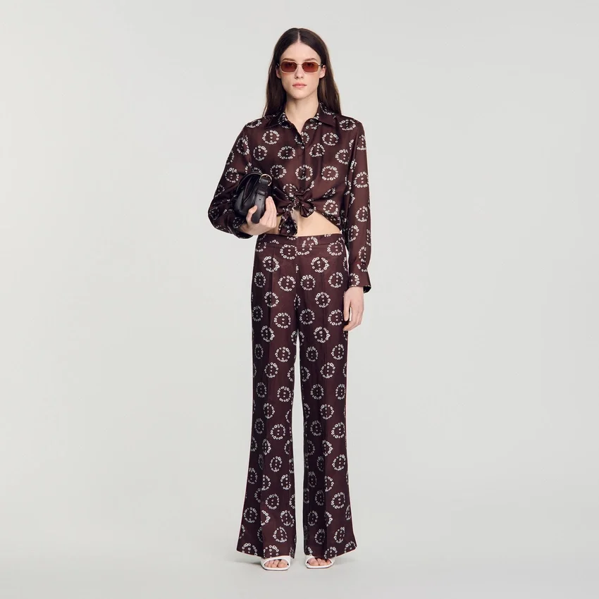 Floral print silk shirt Floral print silk shirt
