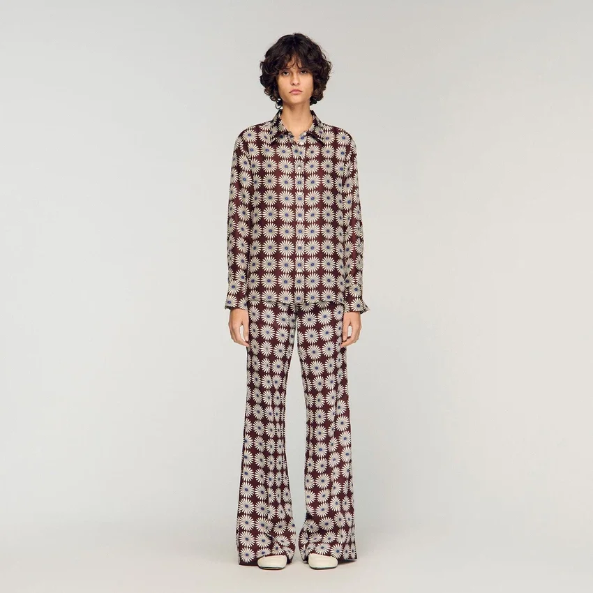 Floral print silk shirt Floral print silk shirt