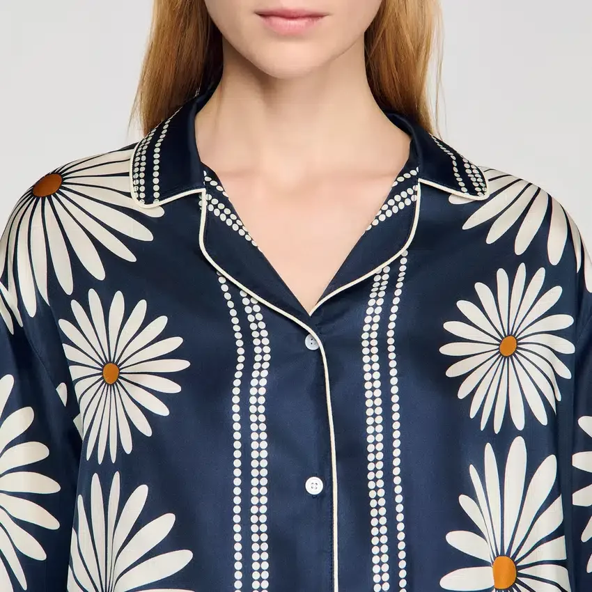 Floral print silk shirt Floral print silk shirt