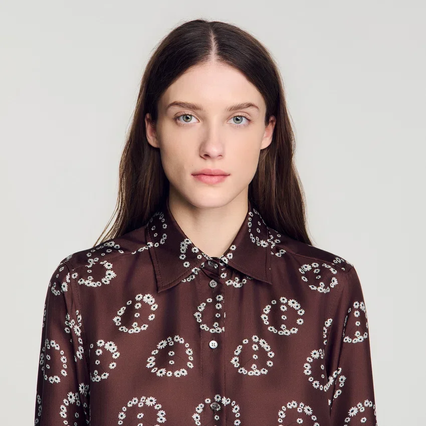 Floral print silk shirt Floral print silk shirt