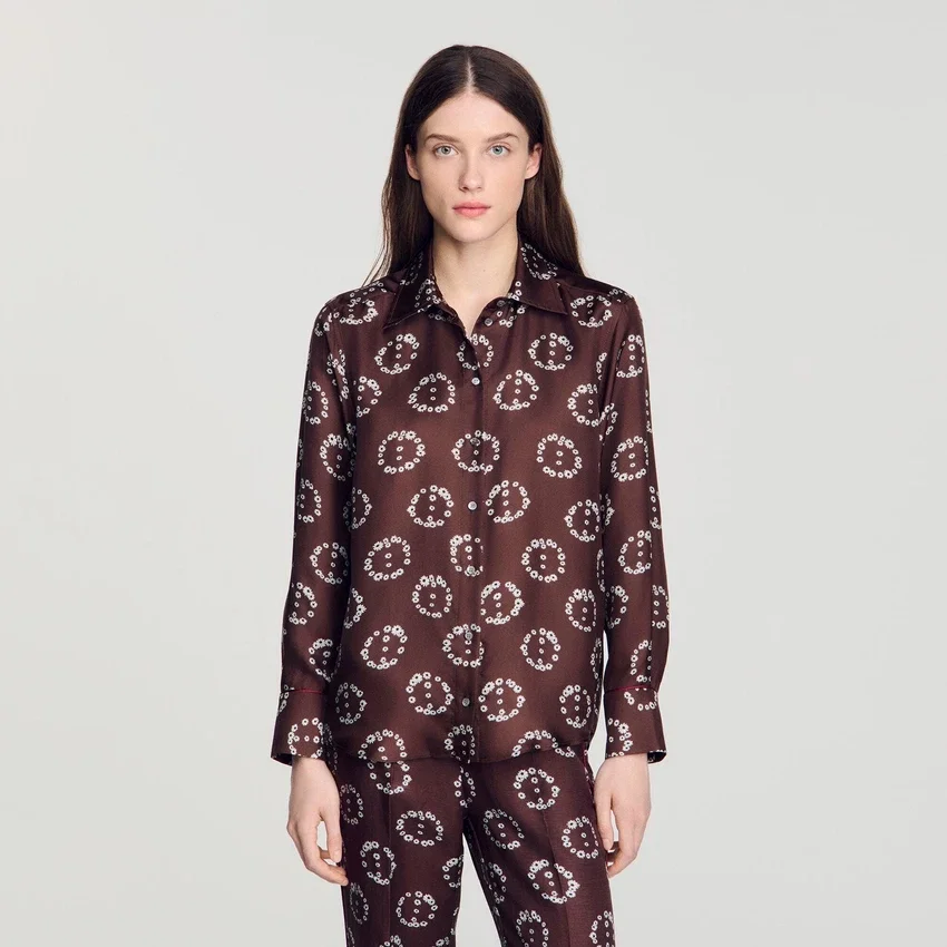 Floral print silk shirt Floral print silk shirt