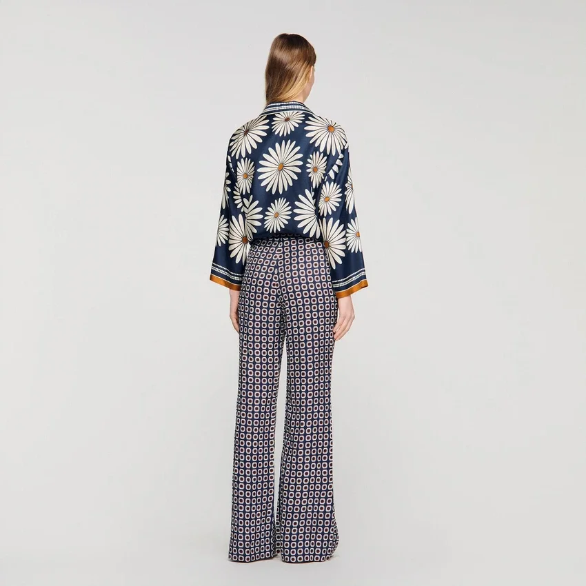 Floral print silk shirt Floral print silk shirt