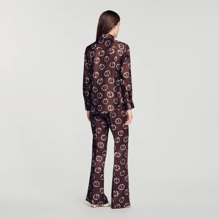 Floral print silk shirt Floral print silk shirt