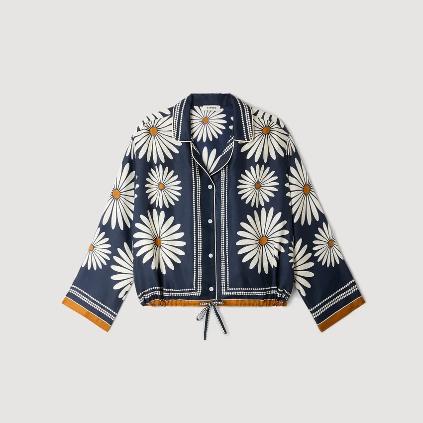 Floral print silk shirt Floral print silk shirt