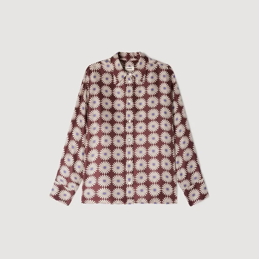 Floral print silk shirt Floral print silk shirt