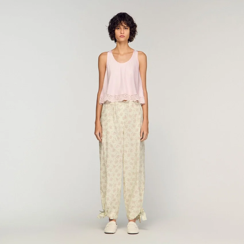 Floral wide-leg trousers Floral wide-leg trousers