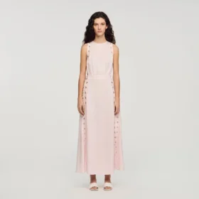 Flower jacquard maxi dress