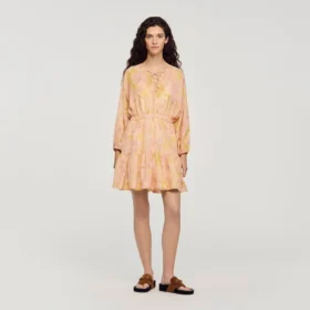 Flower print mini dress