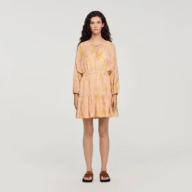 Flower print mini dress