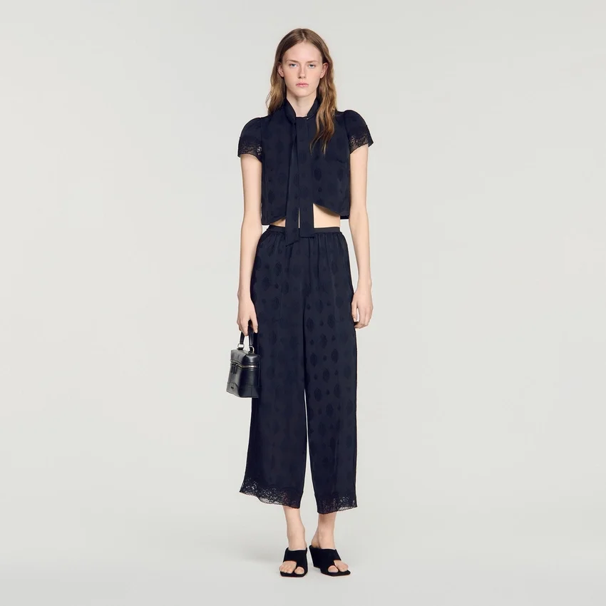 Fluid Paisley Jacquard Trousers Fluid Paisley Jacquard Trousers