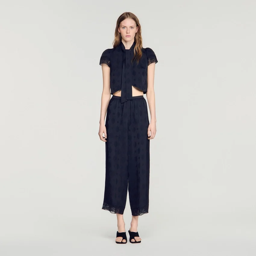 Fluid Paisley Jacquard Trousers Fluid Paisley Jacquard Trousers