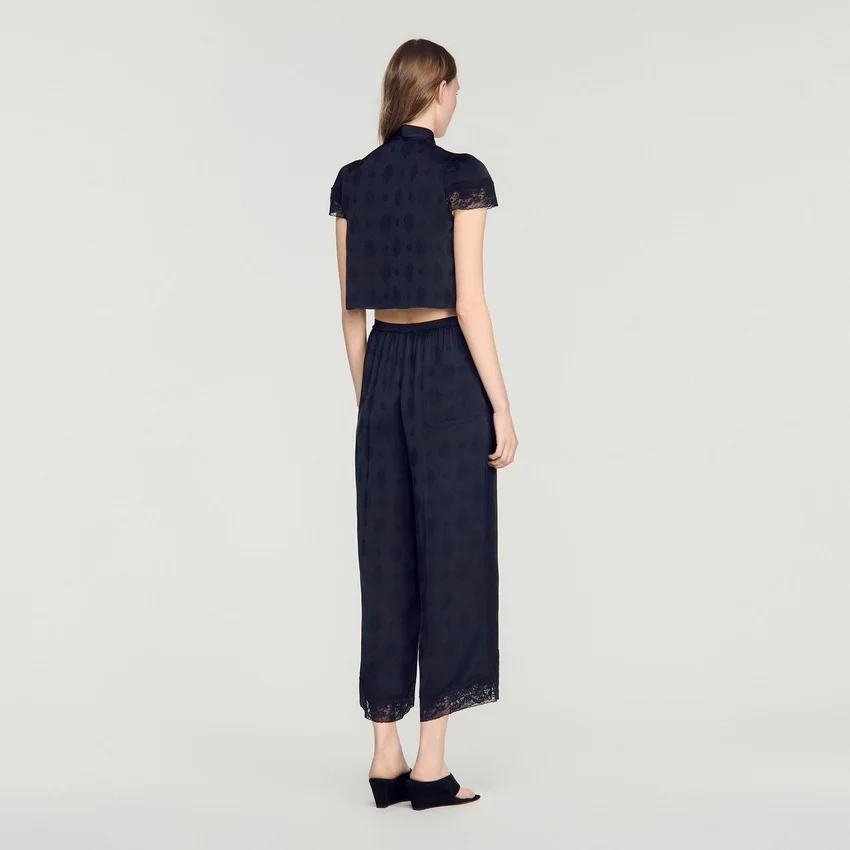 Fluid Paisley Jacquard Trousers Fluid Paisley Jacquard Trousers