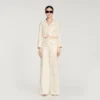 Geometric sequin trousers