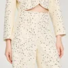 Geometric sequin trousers